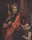 El Greco Canvas Paintings - A Saintly King